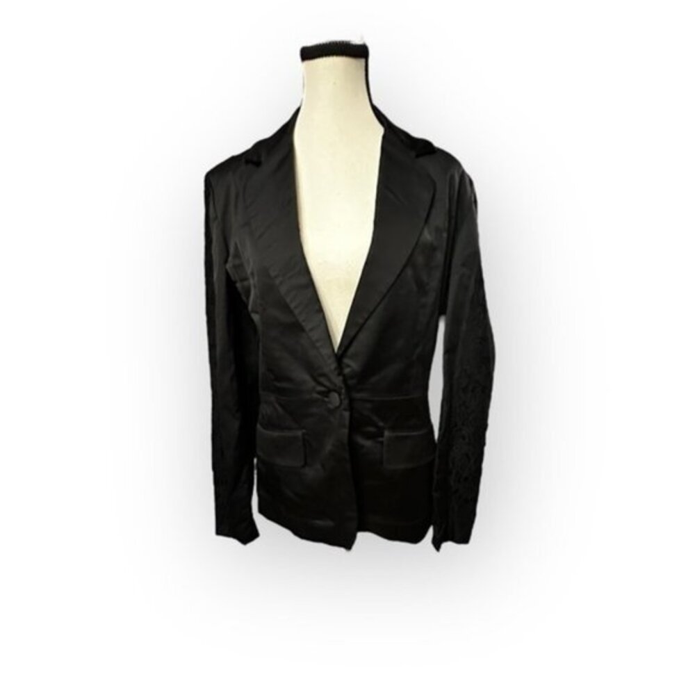 NWOT Women’s Bandolera Lace Sleeve Panel Blazer 14w